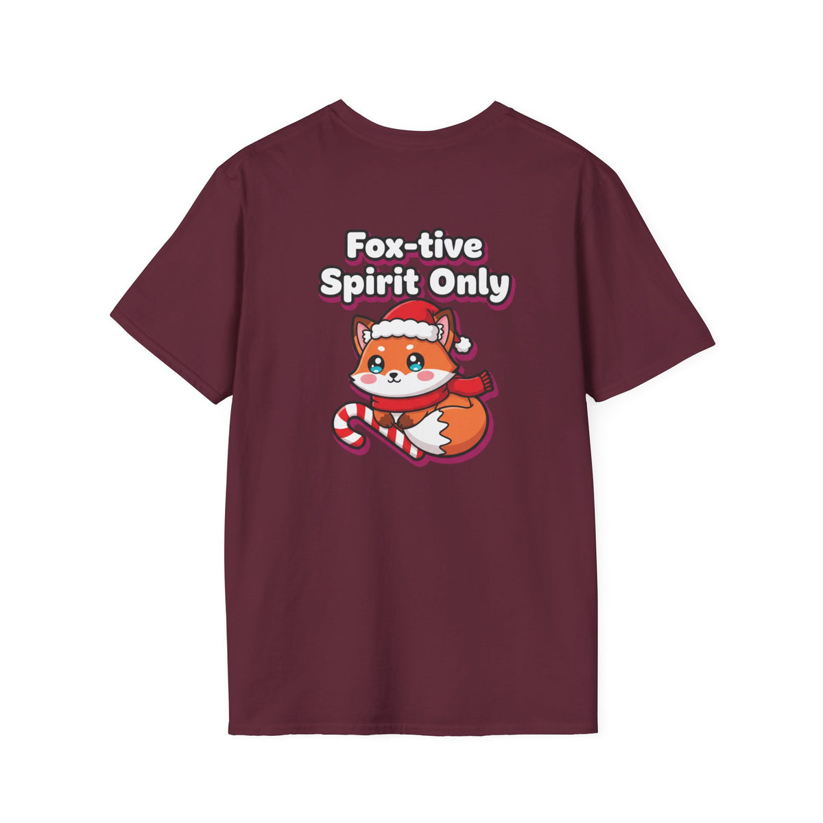 Cute Christmas Shirt Foxtive Spirit Only Funny Animal Unisex Softstyle Tee Christmas Gift