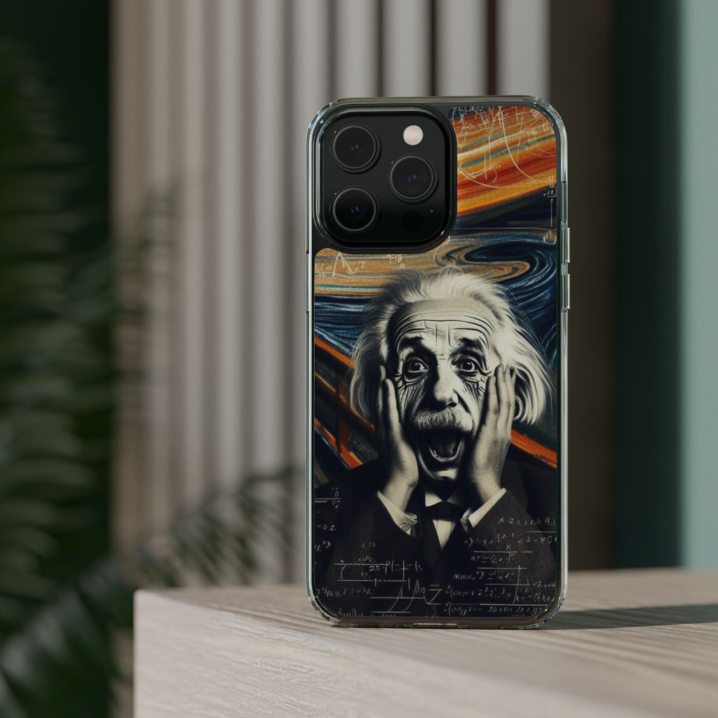 Funny Einstein Clear Phone Cases Edvard Munch Scream Unique iPhone Samsung Cases