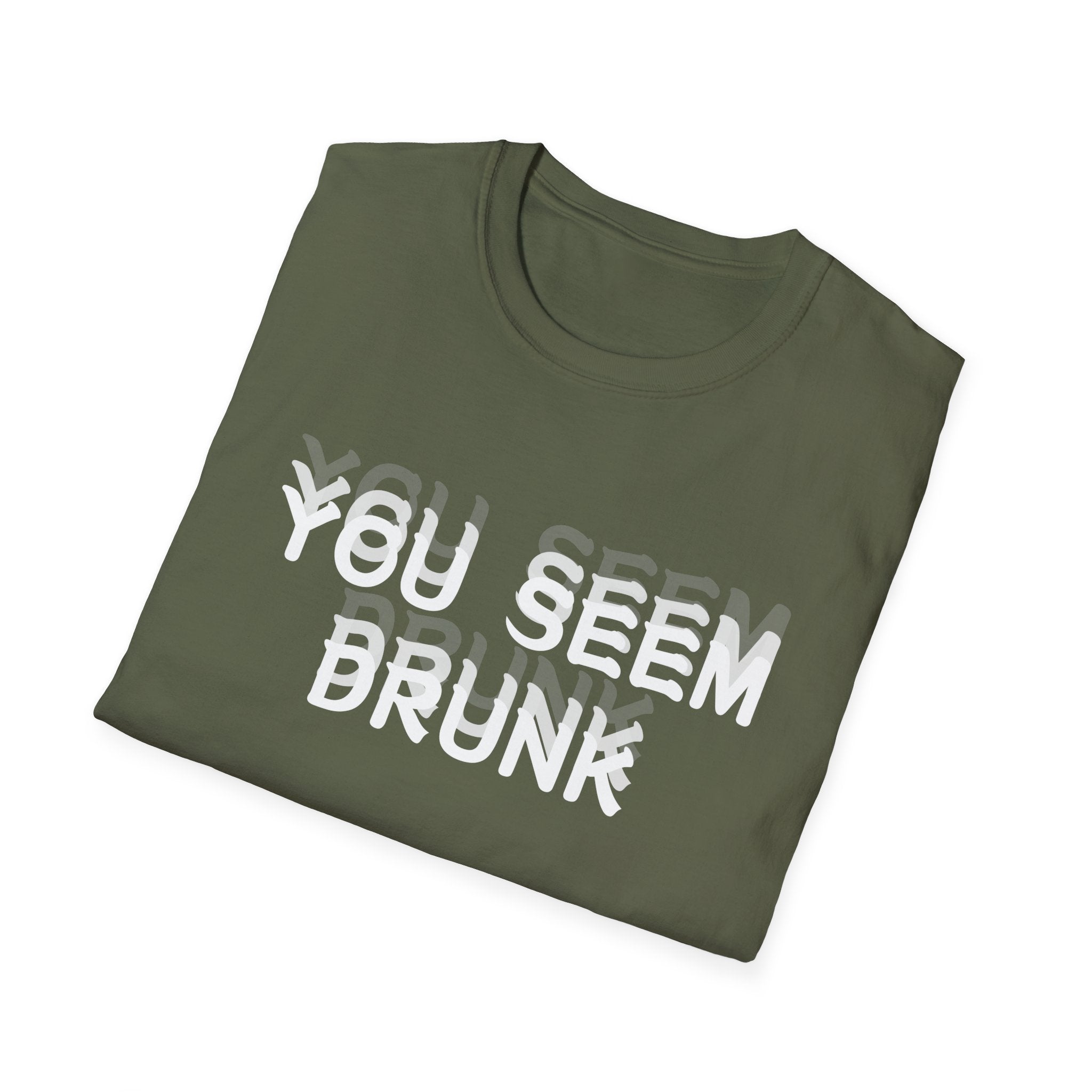 Funny You Seem Drunk Meme T-Shirt - Funny Sarcastic Humor Vintage Tee Gift Unisex Softstyle T-Shirt