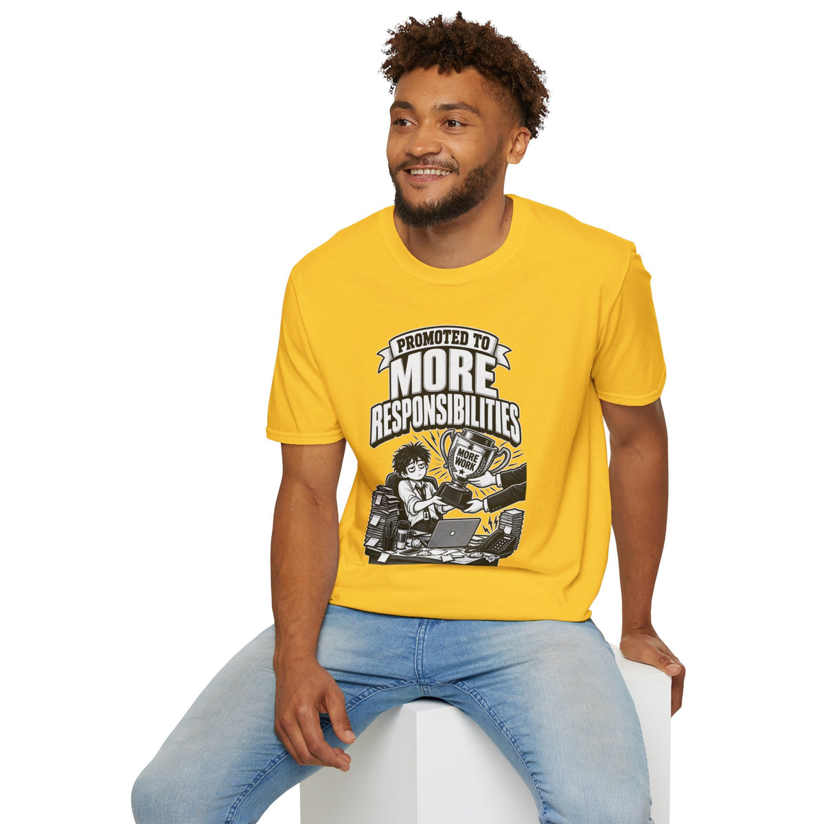 Funny Dark Humor Tshirt — Funny Office Tshirt Dark Humor Graphic Tee Unique Coworker Gift PROMOTED TO MORE RESPONSIBILITIES Shirt