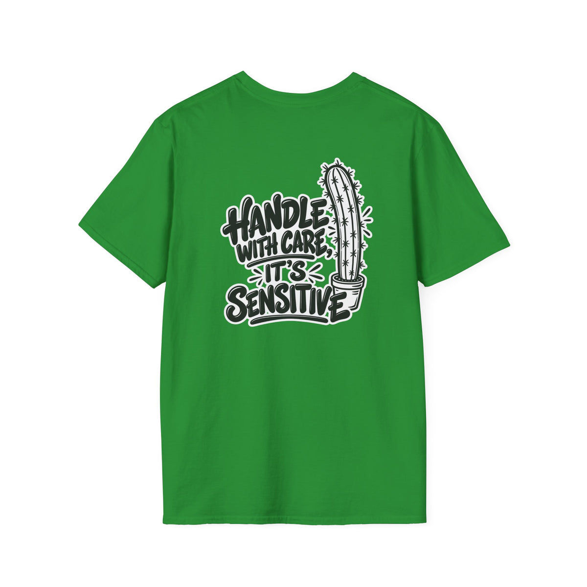 Dark Humor Funny Plant Shirt Handle With Care It's Sensitive Novelty Cactus Tshirt Tee Unique Gift