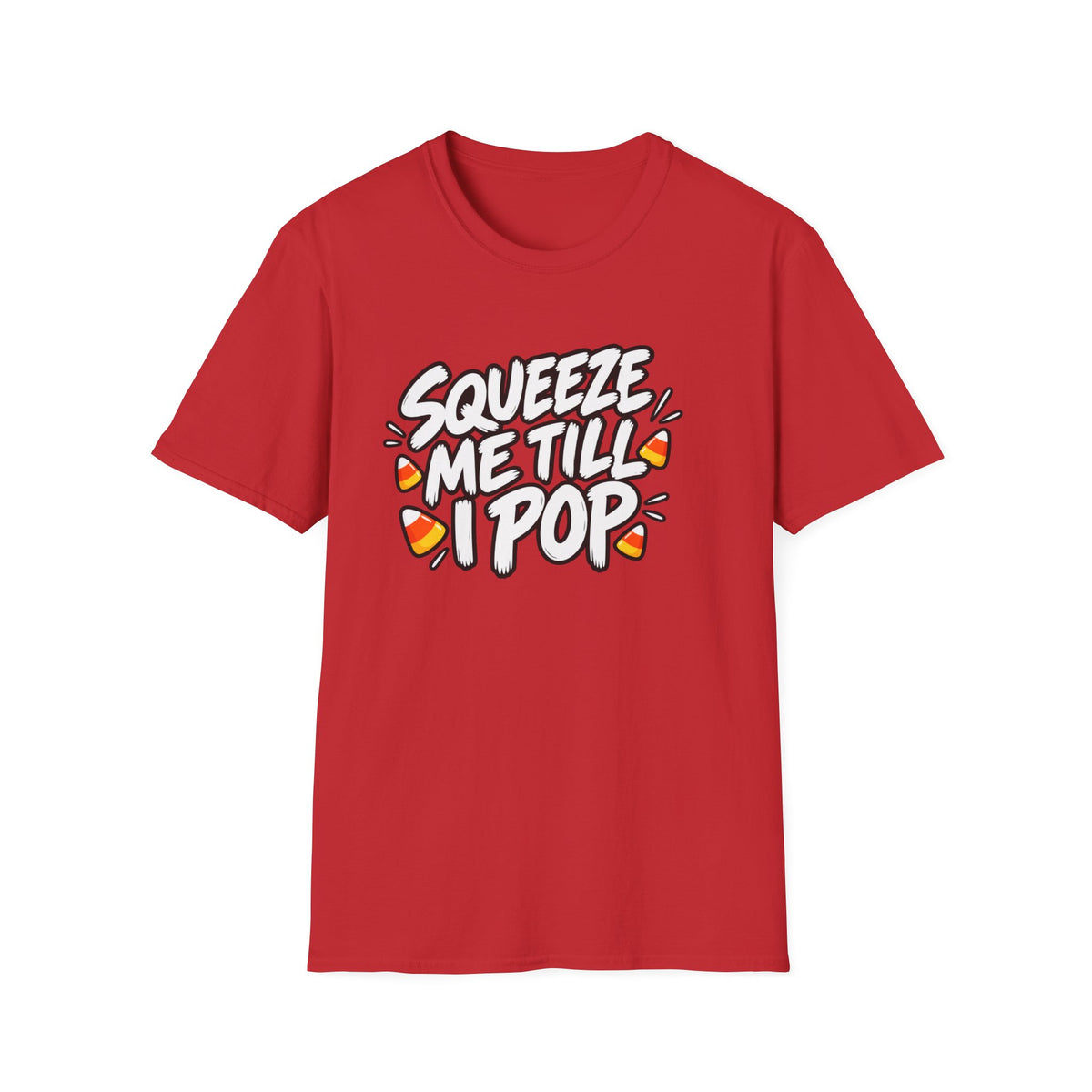 Funny Halloween Shirt Squeeze Me Till I Pop Candy Corn Novelty Tee Graphic T-Shirt