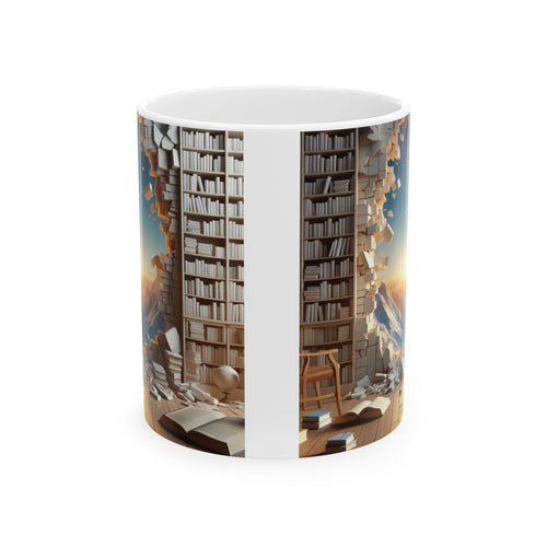 3D Bookshelf Mug Library Office Mugs Book Lover Coffee Mug Ceramic Mug Cup Gifts