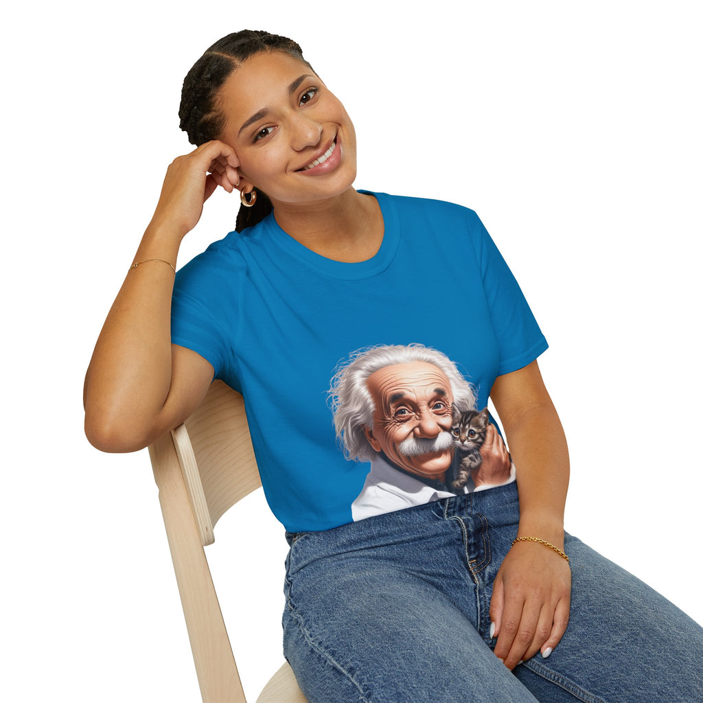 Funny Albert Einstein T-Shirt Unisex Softstyle T-Shirt Cotton Unique Gift German