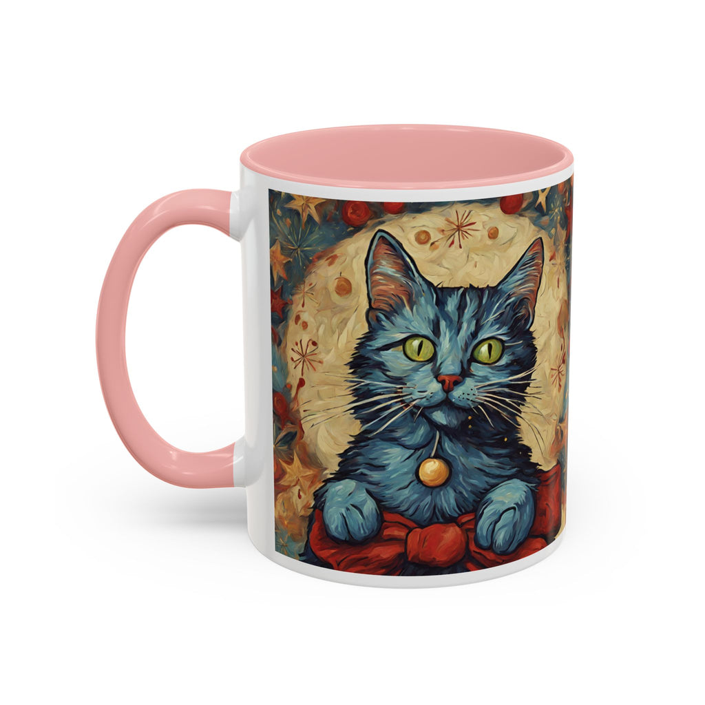 Christmas Mug Cat Mug Mom Lover Van Gogh Art Funny Coffee Tea Ceramic Mug