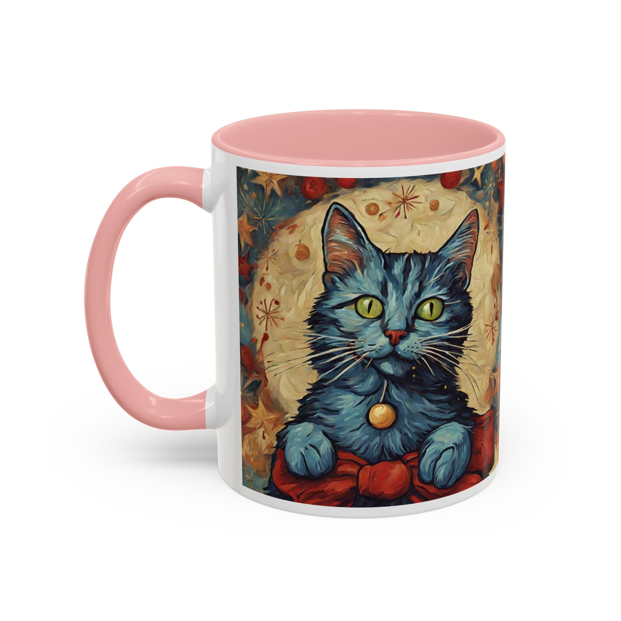 Christmas Mug Cat Mug Mom Lover Van Gogh Art Funny Coffee Tea Ceramic Mug