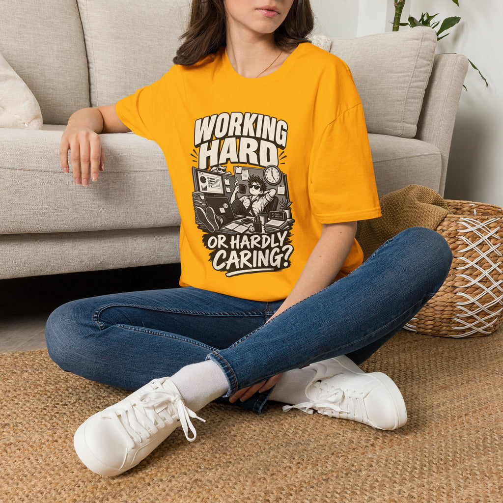 Funny Dark Humor Tshirt — Funny Office Tshirt Dark Humor Graphic Tee Unique Coworker Gift WORKING HARD Shirt