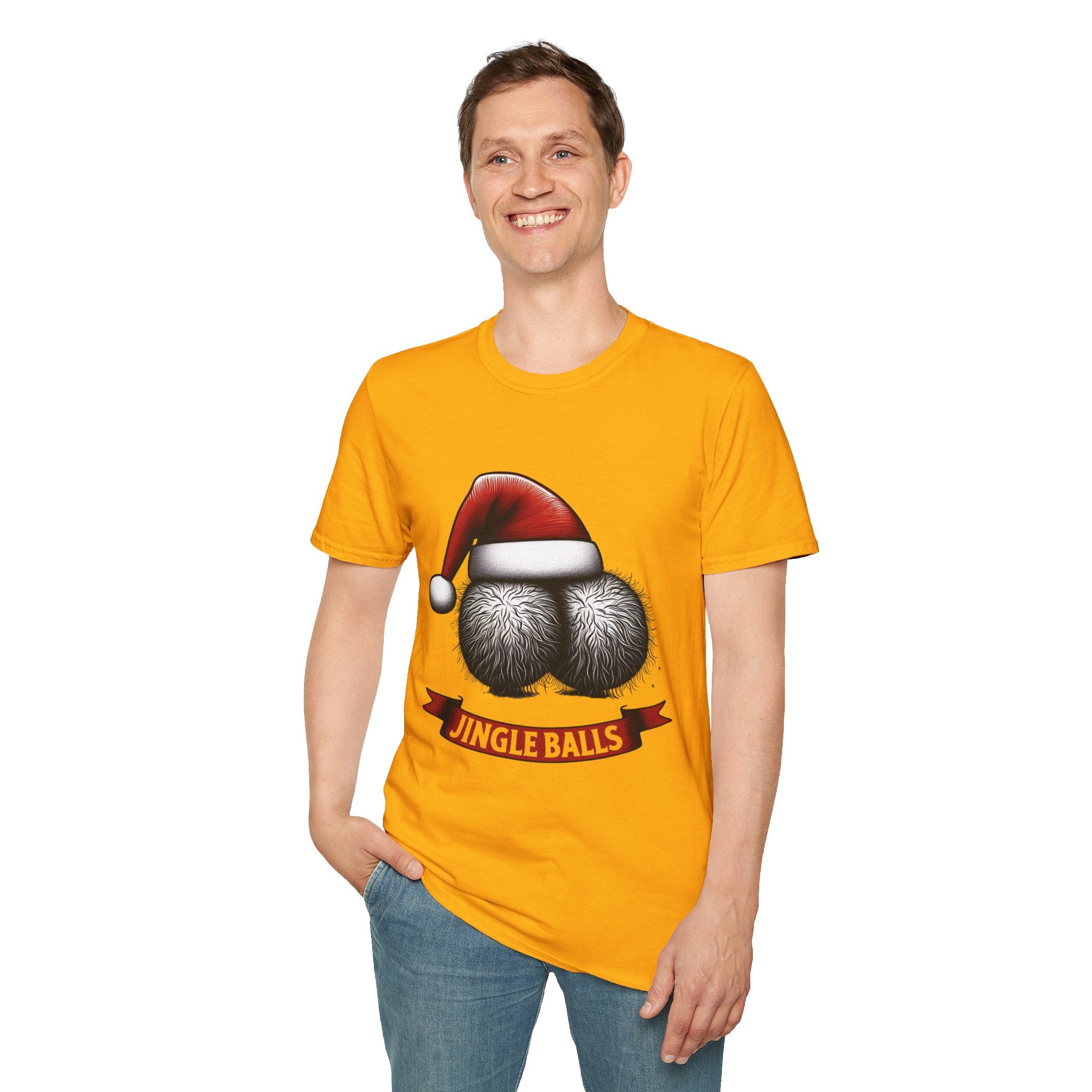 Tshirt Jingle Balls Funny Christmas T-Shirt Xmas Gift Tops Unisex Softstyle 2027