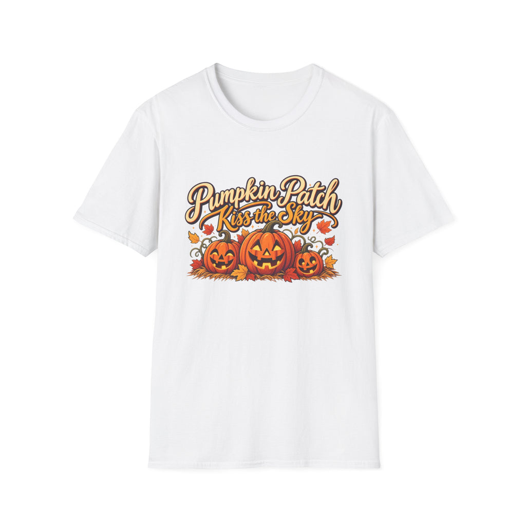 Pumpkin Patch Kiss the Sky Shirt | Cute Fall Jack-O'-Lantern Graphic Tee | Womens Halloween T-Shirt
