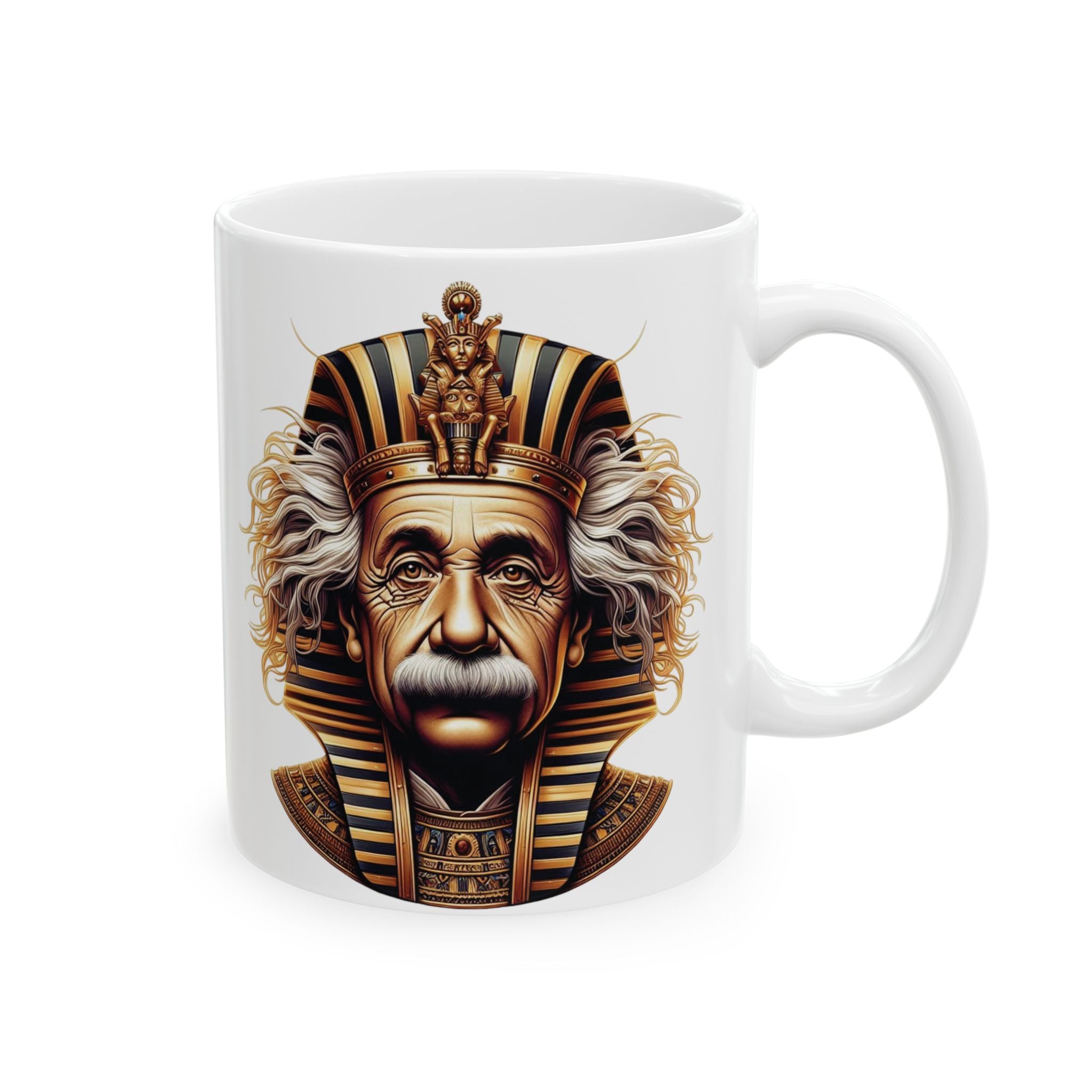 Funny Mug Albert Einstein as Pharaoh Egypt Tea Coffee Cup Unique Gift Father Day 11oz