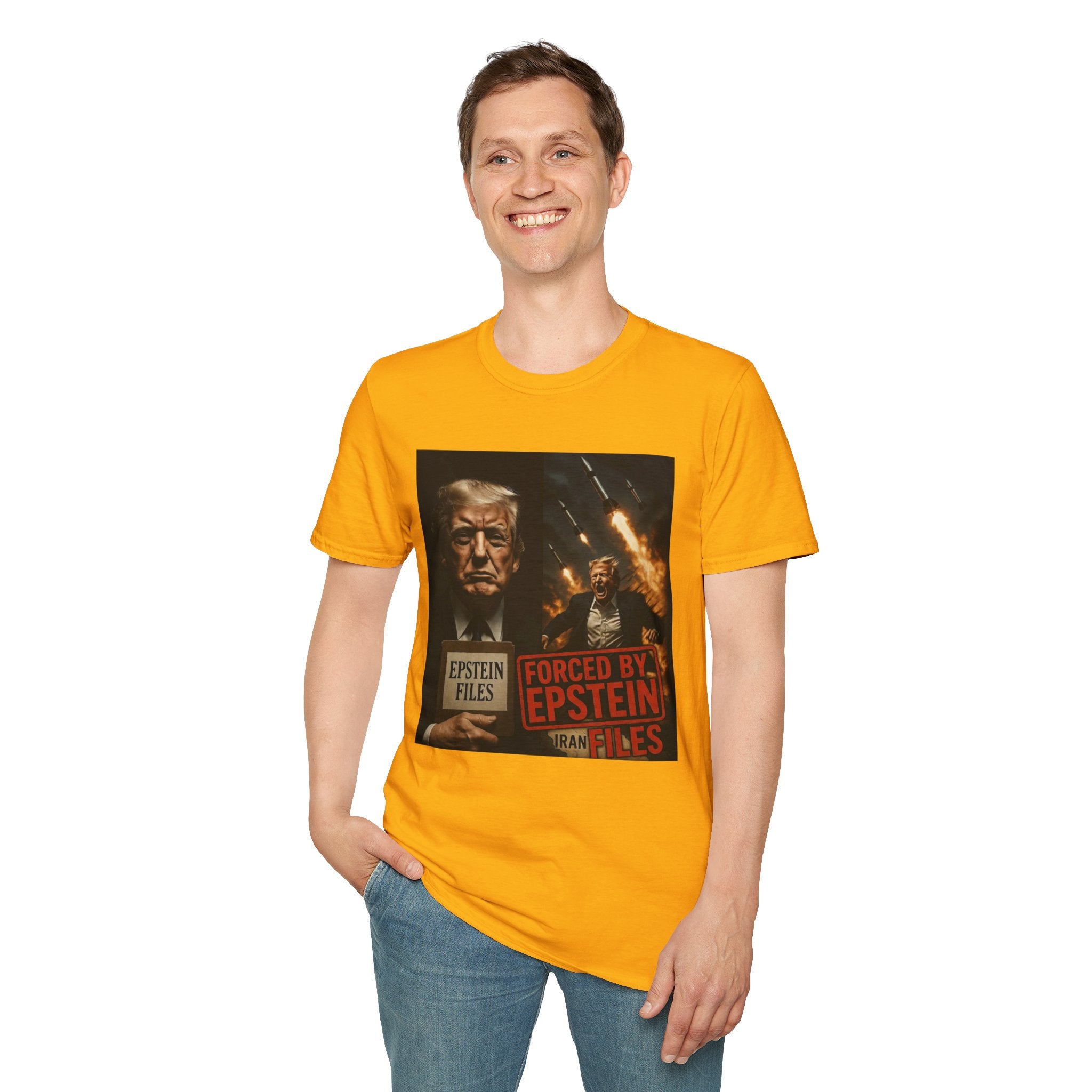 Funny Trump-Epstein T-Shirt Conspiracy Theory Unique Unisex Softstyle Tshirt