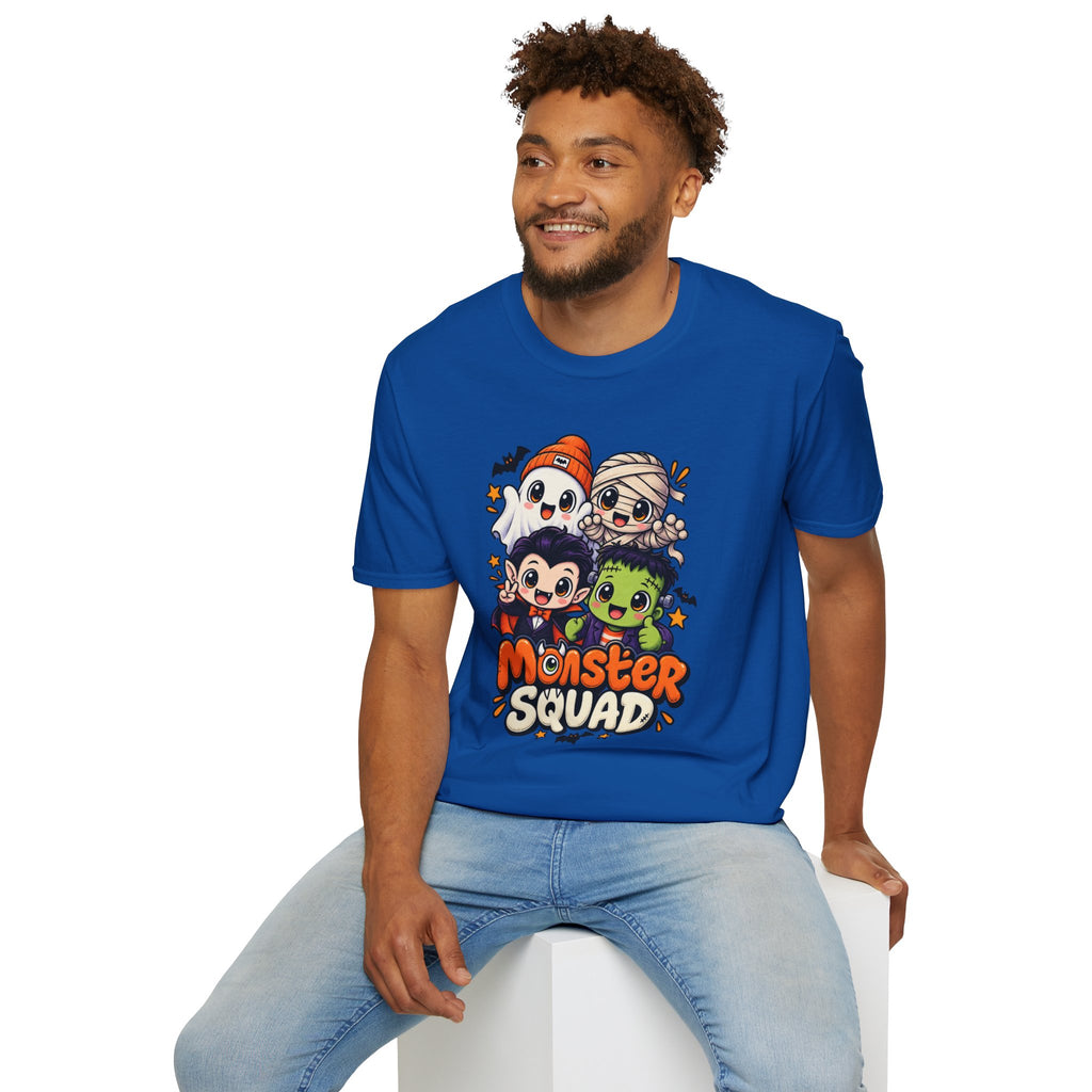 Funny Monster Squad Shirt | Cute Kawaii Halloween Tee | Ghost Mummy Vampire Frankenstein Graphic T-Shirt