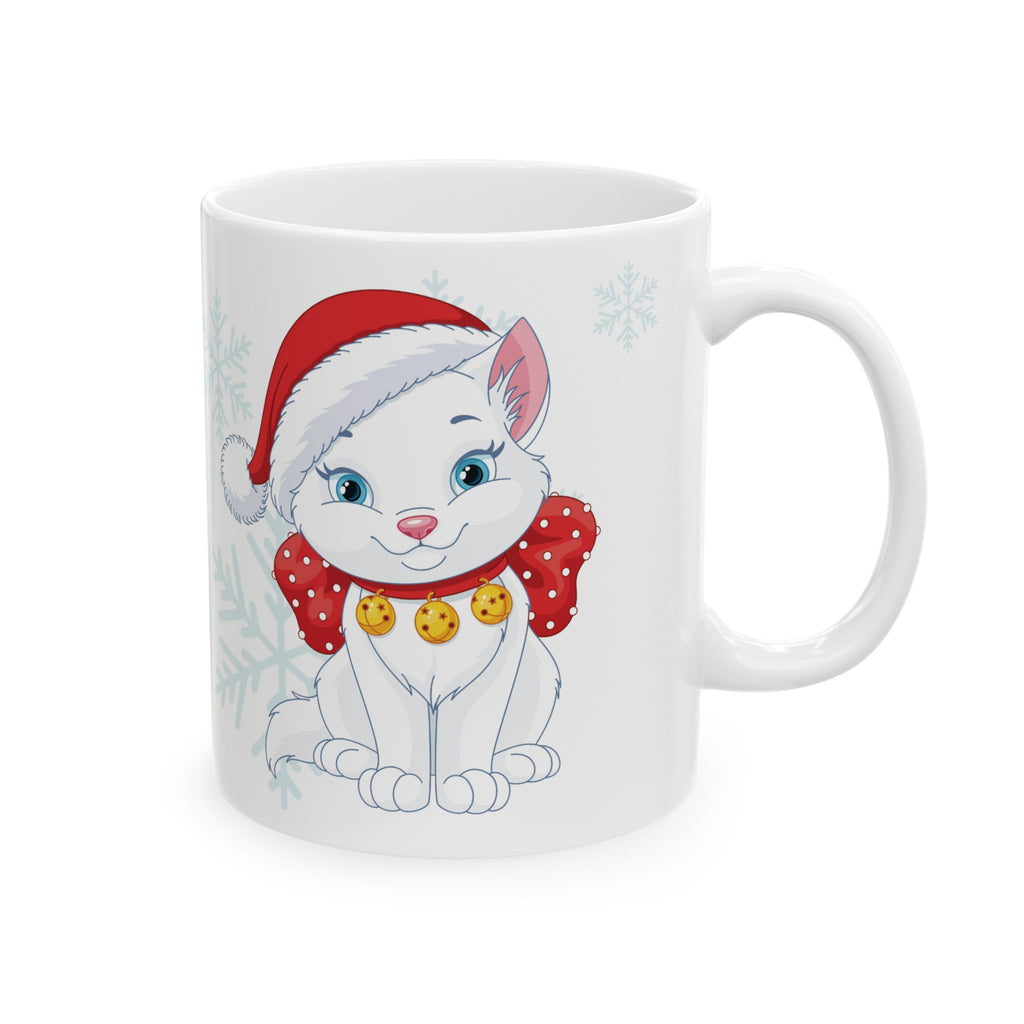 Christmas Ceramic Mug Cat Best Gift Holiday Festive Cup Christmas Gift Cute 11oz