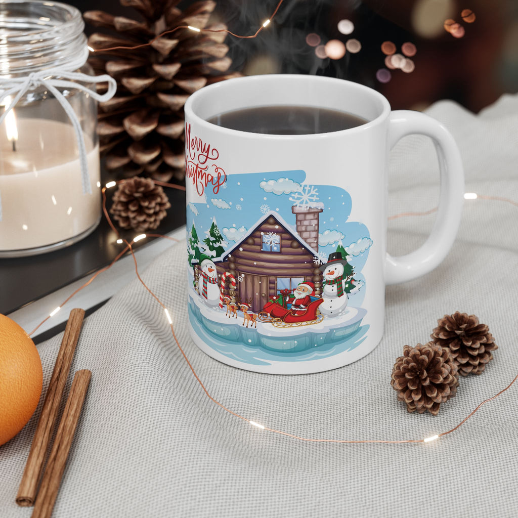 Christmas Mug Funny Santa Claus Mug Unique Cute Snowman Coffee Cup Tea Gift Kids 11oz