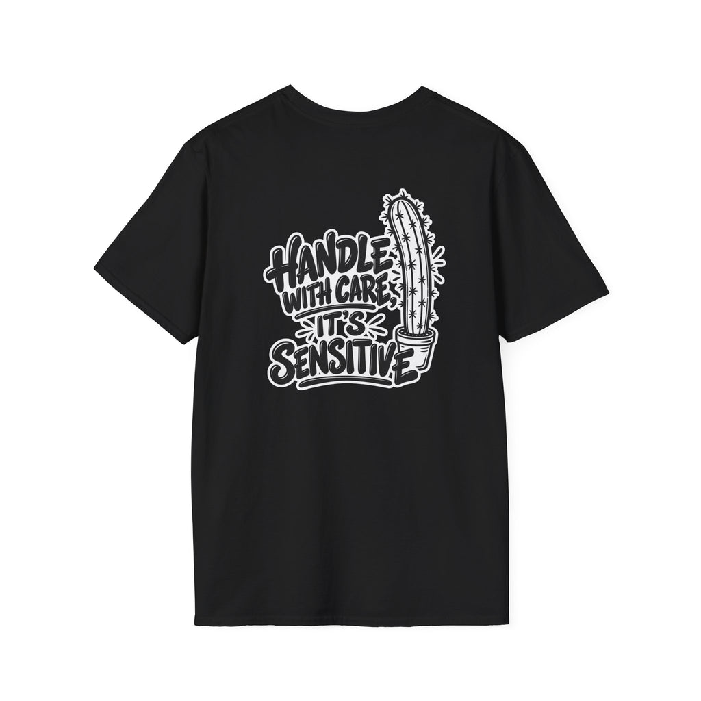 Dark Humor Funny Plant Shirt Handle With Care It's Sensitive Novelty Cactus Tshirt Tee Unique Gift