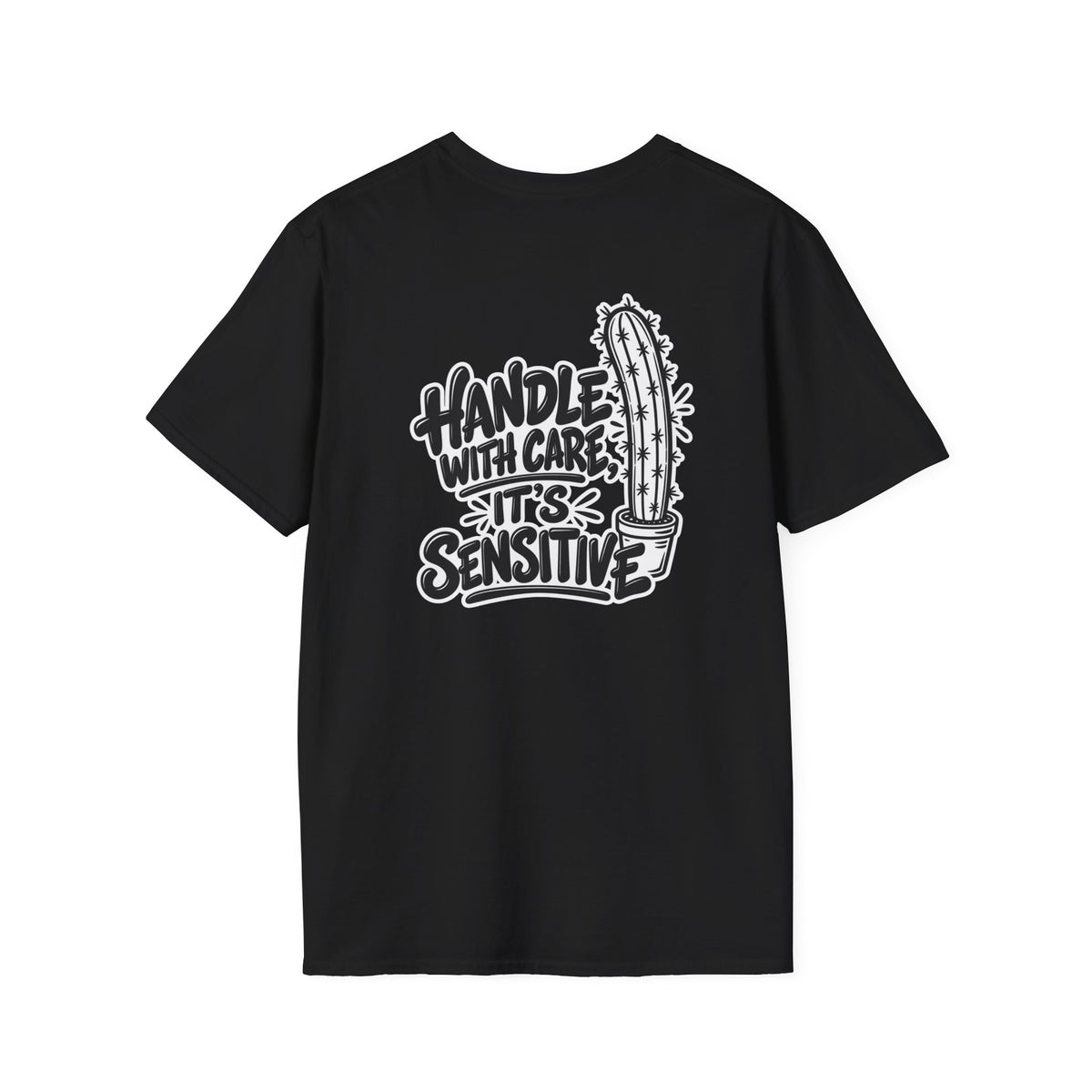 Dark Humor Funny Plant Shirt Handle With Care It's Sensitive Novelty Cactus Tshirt Tee Unique Gift