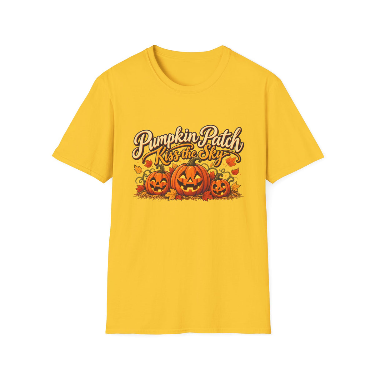 Pumpkin Patch Kiss the Sky Shirt | Cute Fall Jack-O'-Lantern Graphic Tee | Womens Halloween T-Shirt