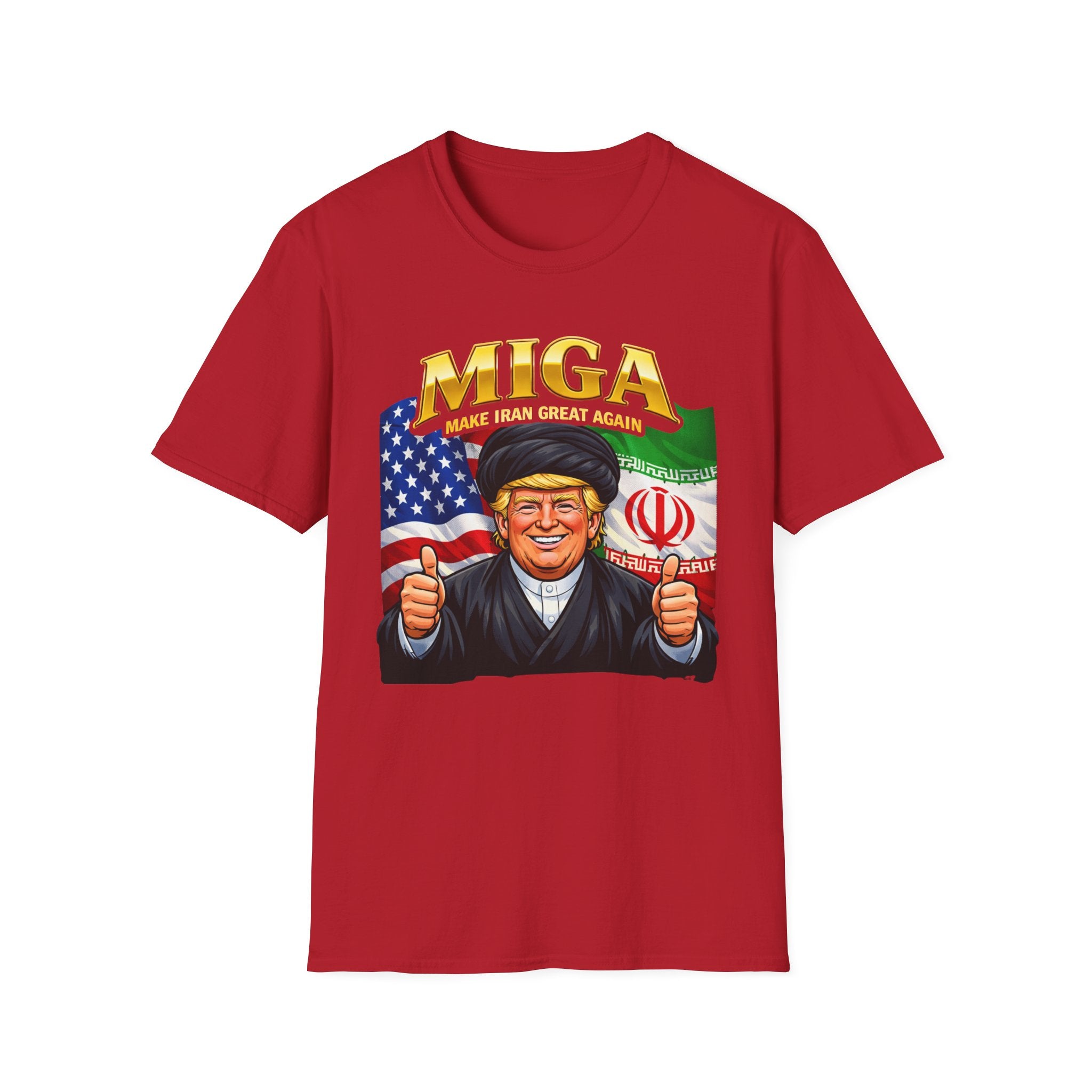 Funny Trump Iranian Flag Shirt Make Iran Great Again MIGA Softstyle T-Shirt Best