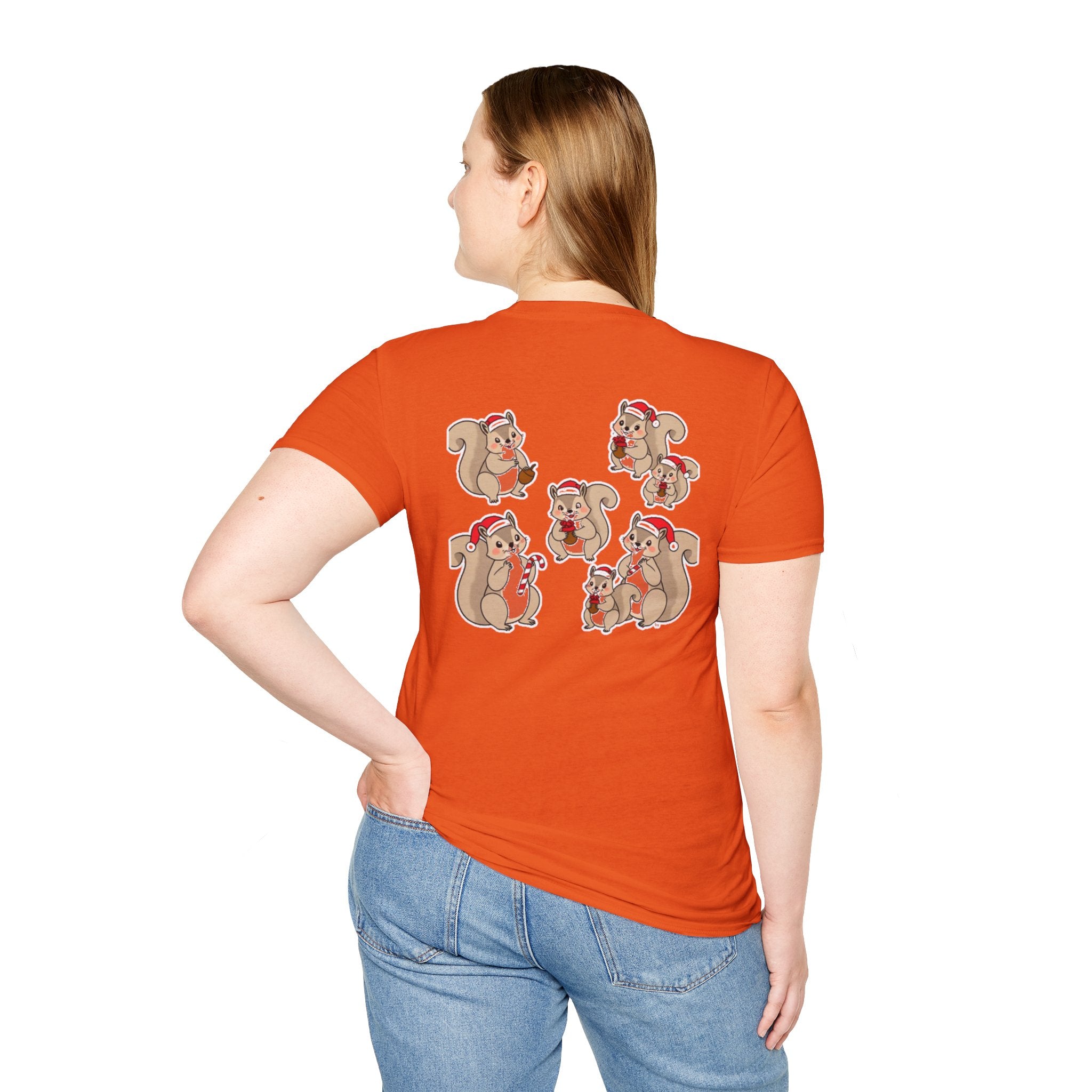 Christmas squirrels family cute cartoon t-shirt