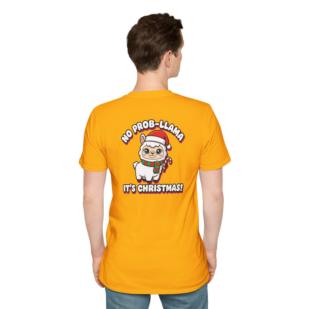 Cute Christmas Shirt No Prob Llama Its Christmas Funny Animal Unisex Softstyle Tee Christmas Gift