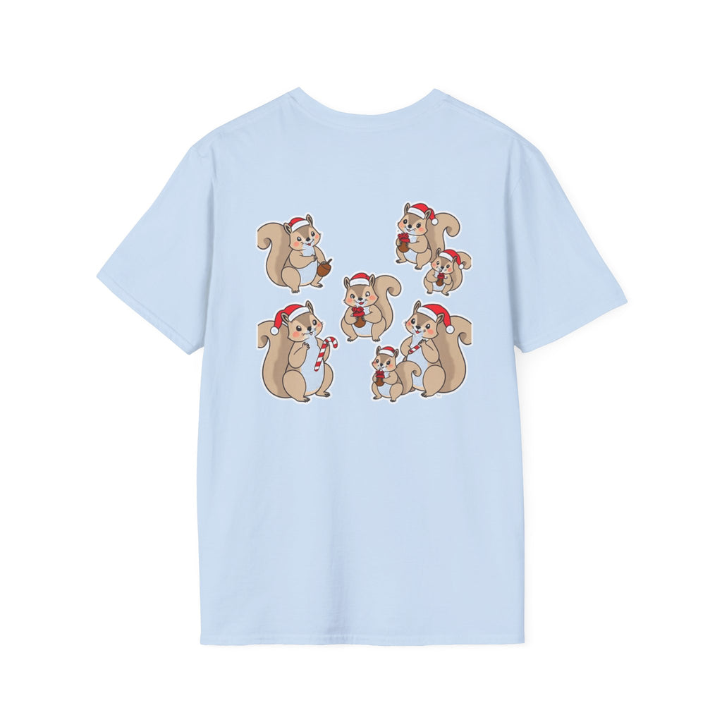 Christmas Squirrels Family T-Shirt | Cute Cartoon Design Unique Holiday Gift Shirt
