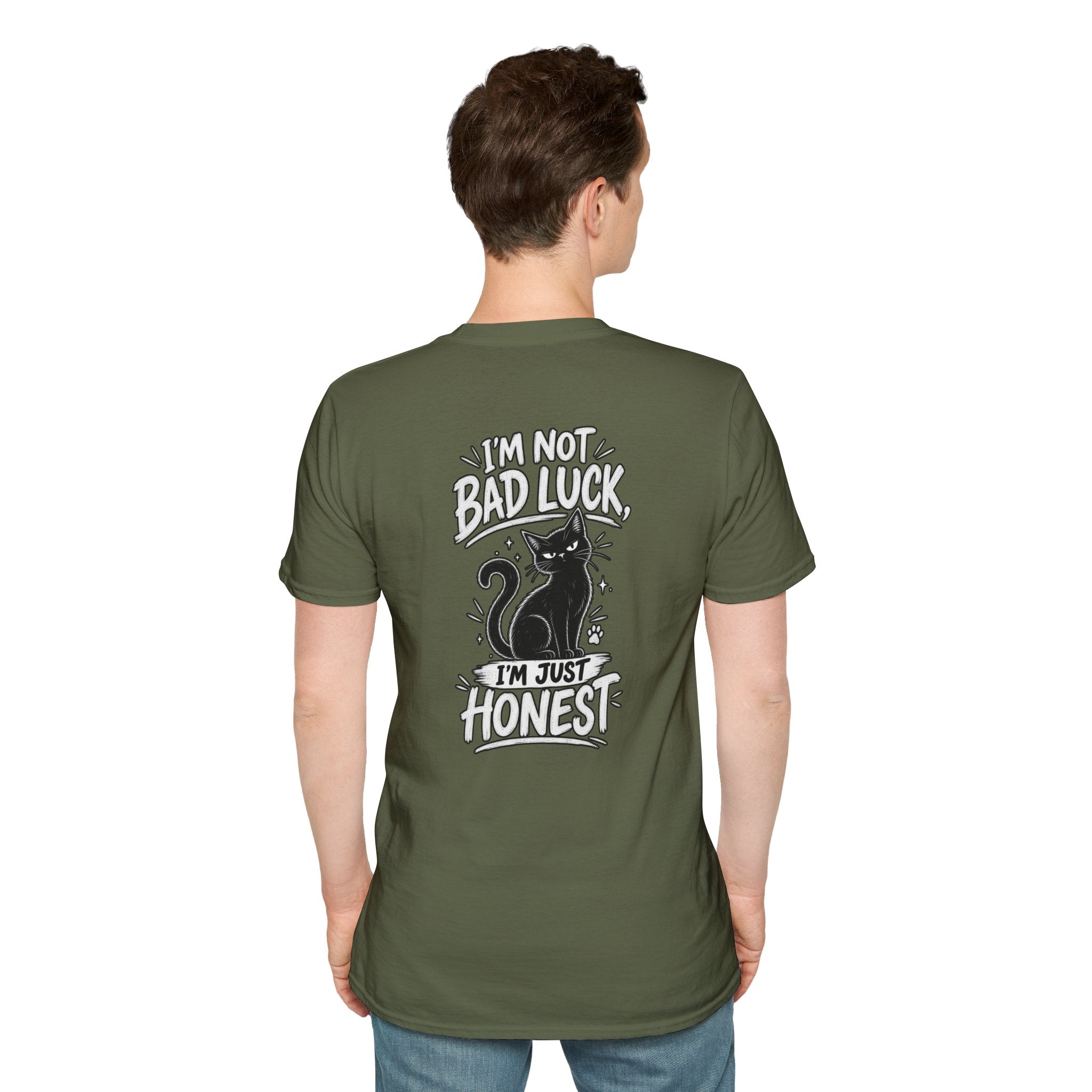 Black Cat Shirt I'm Not Bad Luck I'm Just Honest Dark Humor Tee Unique Gift Black Cat T shirt