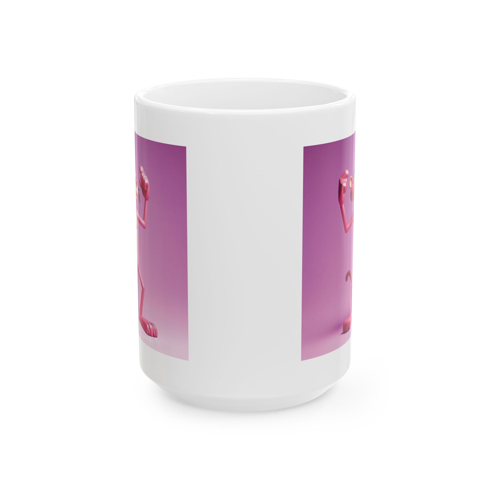 3D Pink Panther Mug Classic Cartoon Ceramic Mug Tea Coffee Cup Gift Ideas Kids 11oz