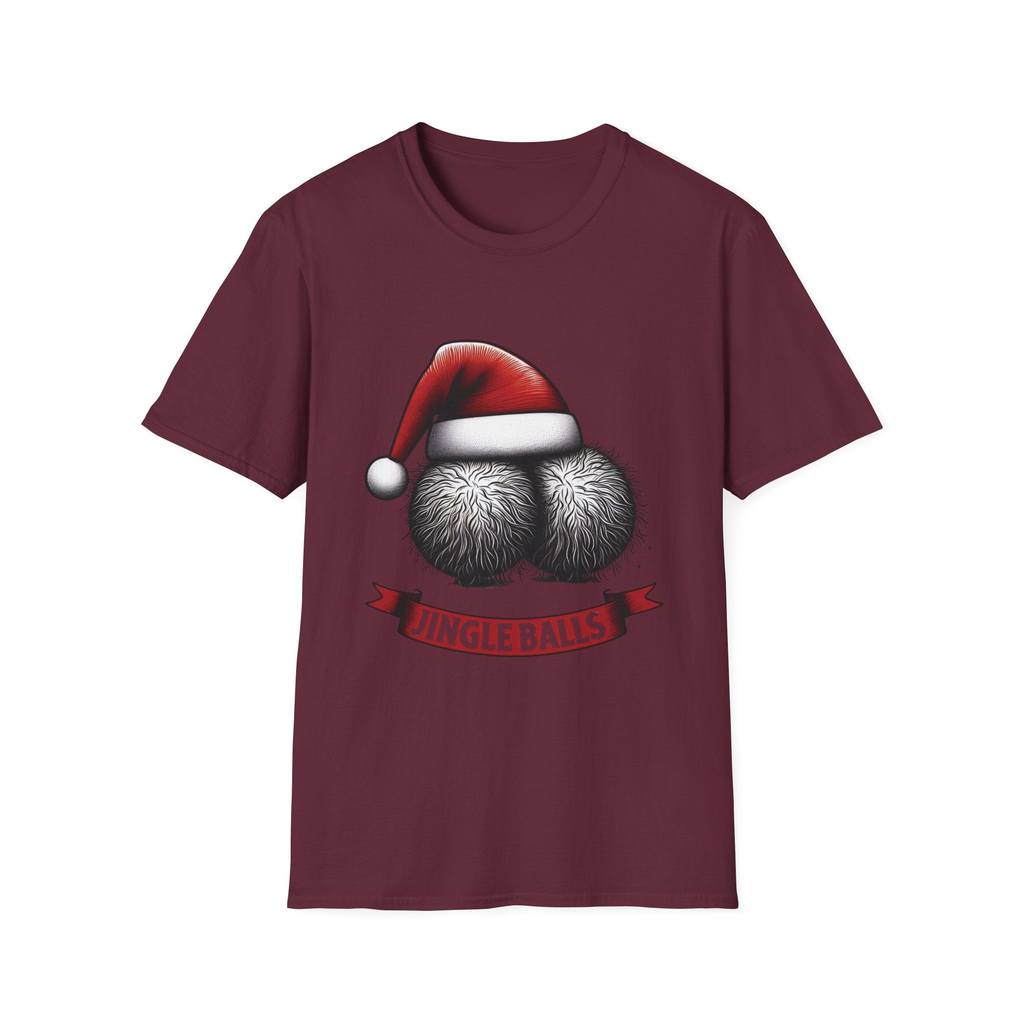 Tshirt Jingle Balls Funny Christmas T-Shirt Xmas Gift Tops Unisex Softstyle 2027