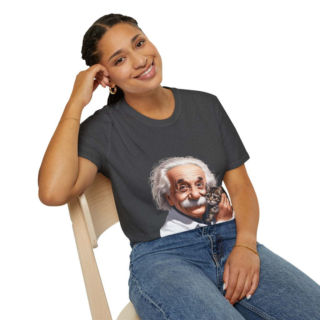Funny Albert Einstein T-Shirt Unisex Softstyle T-Shirt Cotton Unique Gift German