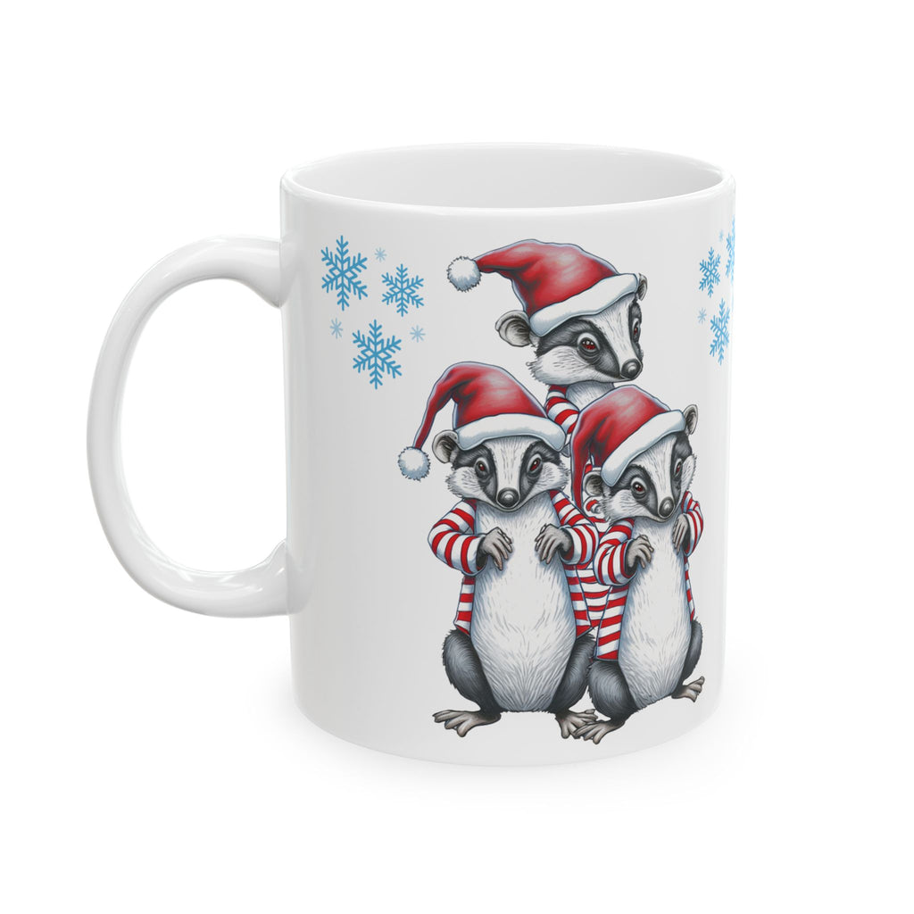 Christmas Mug Fitchew Mug Unique Funny Animal Mug Cute Coffee Cup Holiday Gift