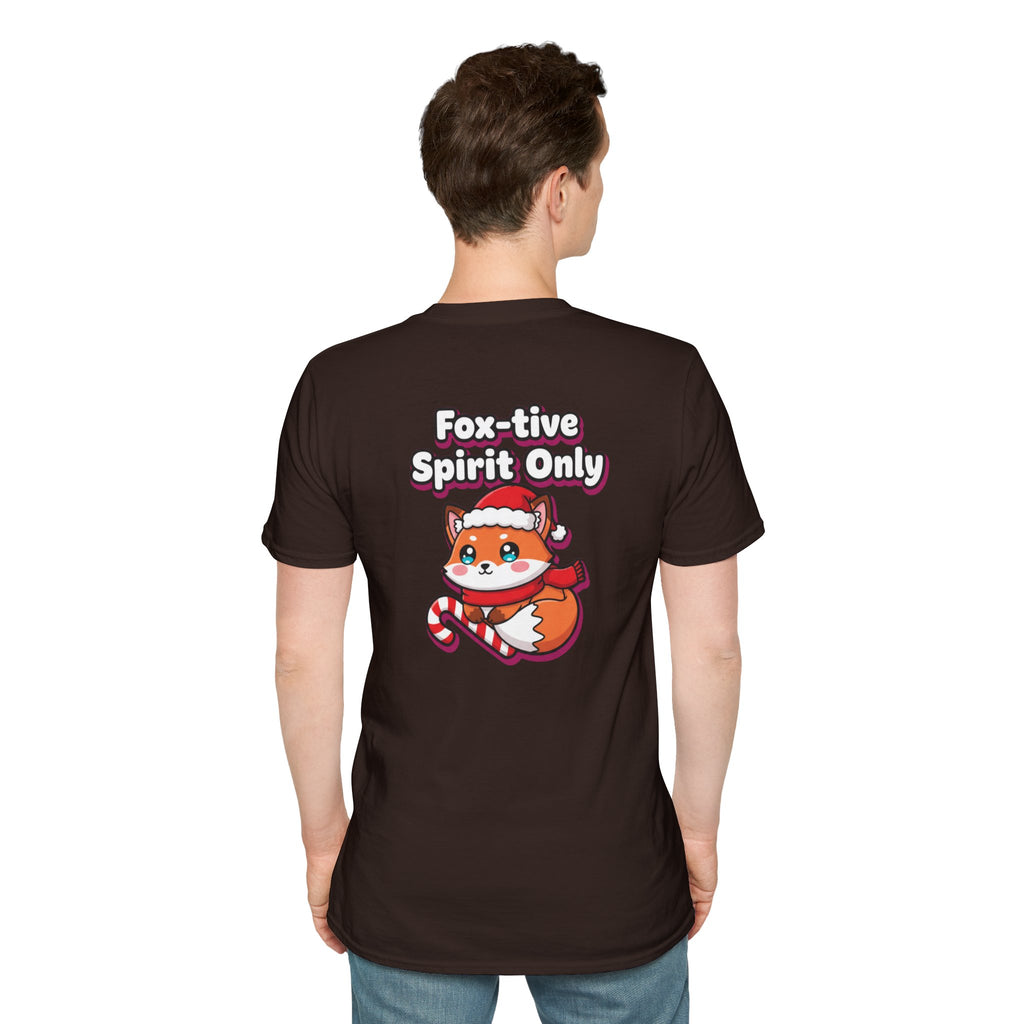 Cute Christmas Shirt Foxtive Spirit Only Funny Animal Unisex Softstyle Tee Christmas Gift