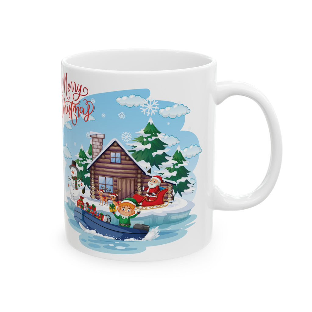 Christmas Mug Funny Santa Claus Mug Unique Snowman Cute Coffee Cup Tea Gift Kids 11oz