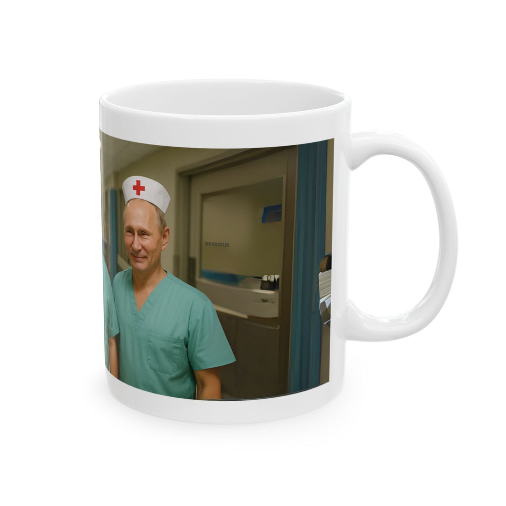 Funny Donald Trump Kim Jong Putin Nurse Unique Ceramic Coffee Mug Gift Tea Cup