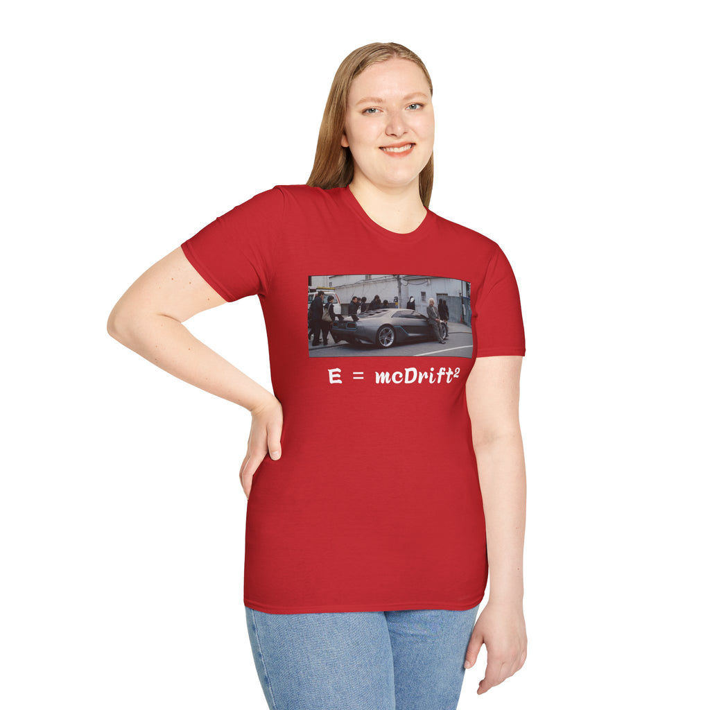 Funny Einstein Drift T-Shirt Speed Racing Car Unisex Softstyle TShirt Gift Men