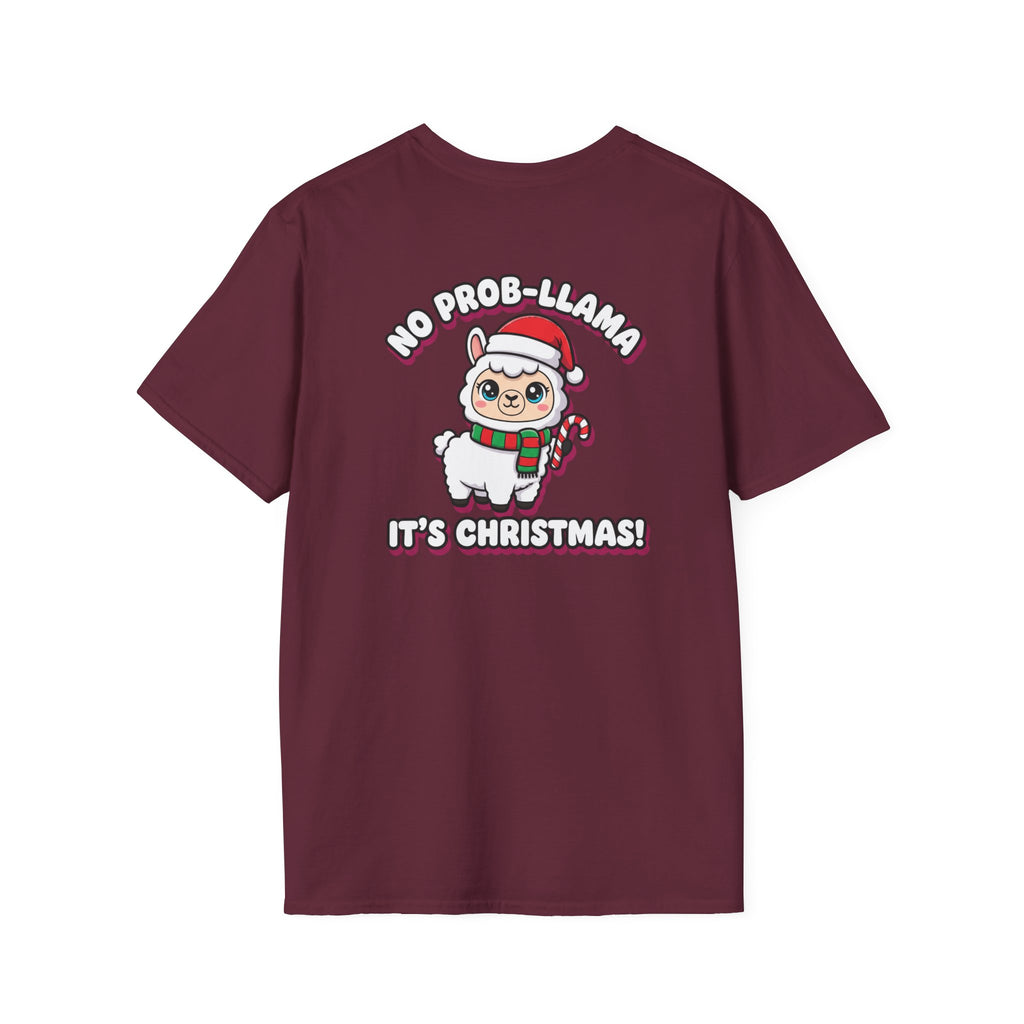 Cute Christmas Shirt No Prob Llama Its Christmas Funny Animal Unisex Softstyle Tee Christmas Gift