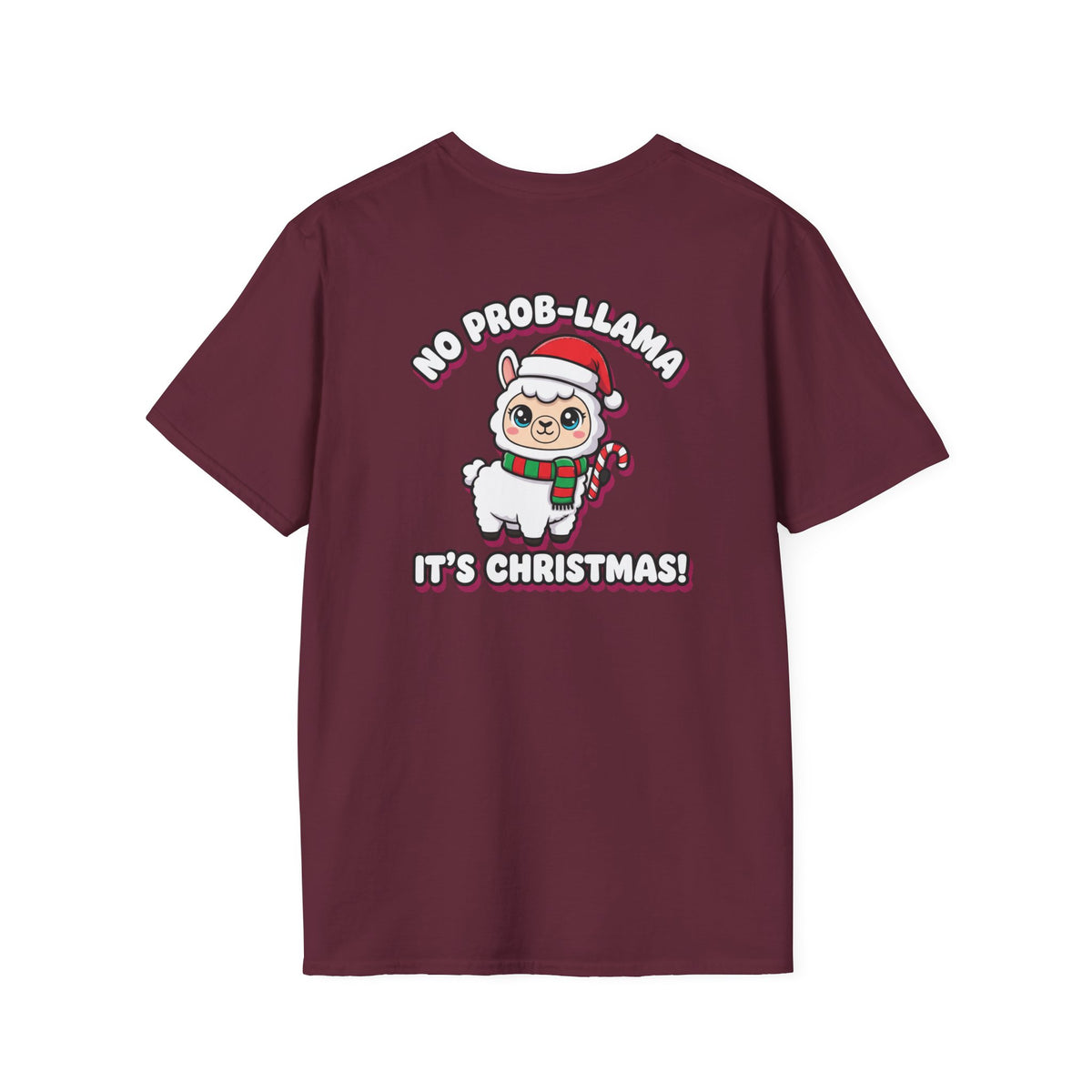 Cute Christmas Shirt No Prob Llama Its Christmas Funny Animal Unisex Softstyle Tee Christmas Gift
