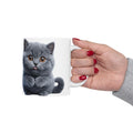 Funny British Shorthair Cat Mug Cute Detective Cat Coffee Cup Lover Gift Ceramic Mug 11oz 15oz