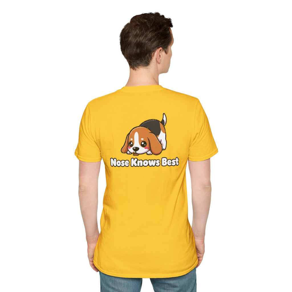 Cute Beagle Shirt Nose Knows Best Funny Dog Lover Unisex Softstyle Tee Gift