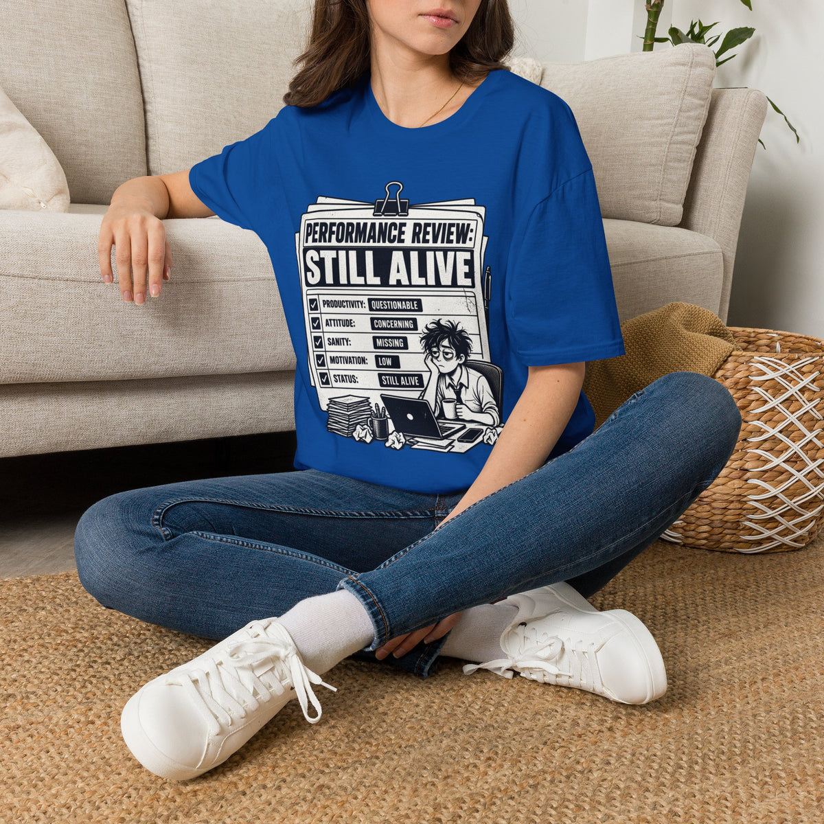 Funny Dark Humor Tshirt — Funny Office Tshirt Dark Humor Graphic Tee Unique Coworker Gift STILL ALIVE Shirt