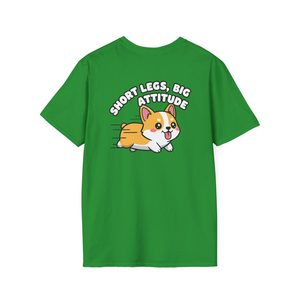 Cute Corgi Shirt Short Legs, Big Attitude Funny Dog Lover Unisex Softstyle Tee Gift