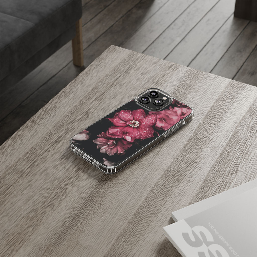 Pink Flowers Clear Cases iPhone Case Samsung Phone Case Unique Gift Cute Phone Cover Unique iPhone 17 Pro Max Phone Case