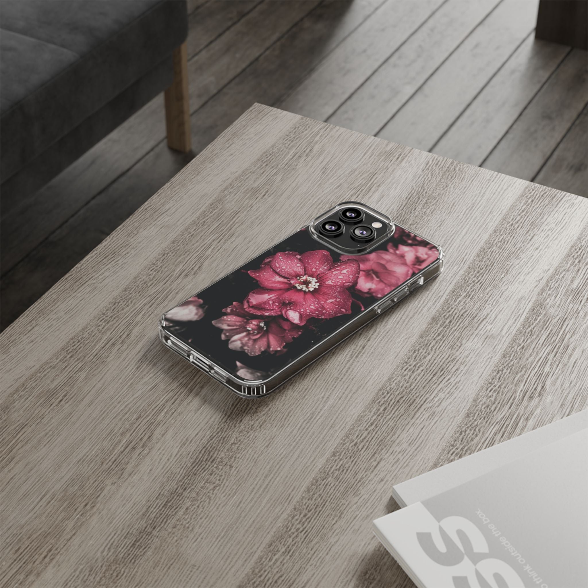 Pink Flowers Clear Cases iPhone Case Samsung Phone Case Unique Gift Cute Phone Cover Unique iPhone 17 Pro Max Phone Case