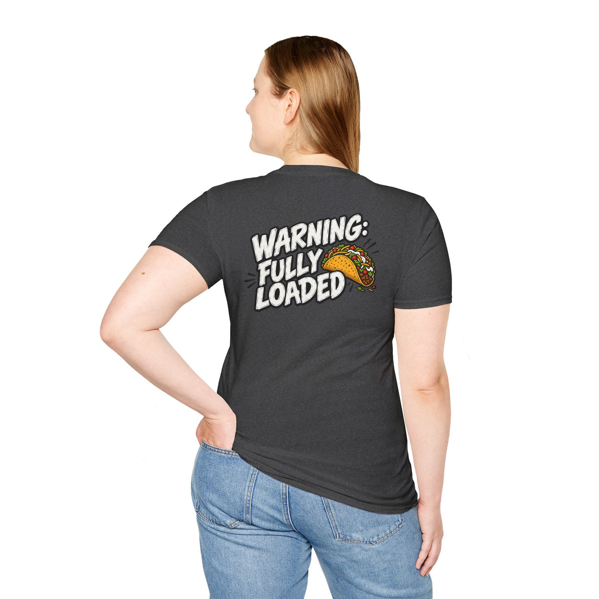 D0ark Humor Funny Taco Shirt Warning Fully Loaded Novelty Food Lover Graphic Tshirt Tee Unique Gift