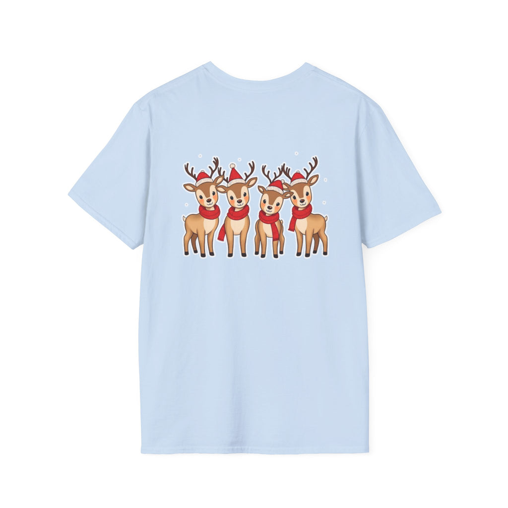 Christmas Reindeer Family T-Shirt | Cute Cartoon Holiday Design Unique Holiday Gift Shirt