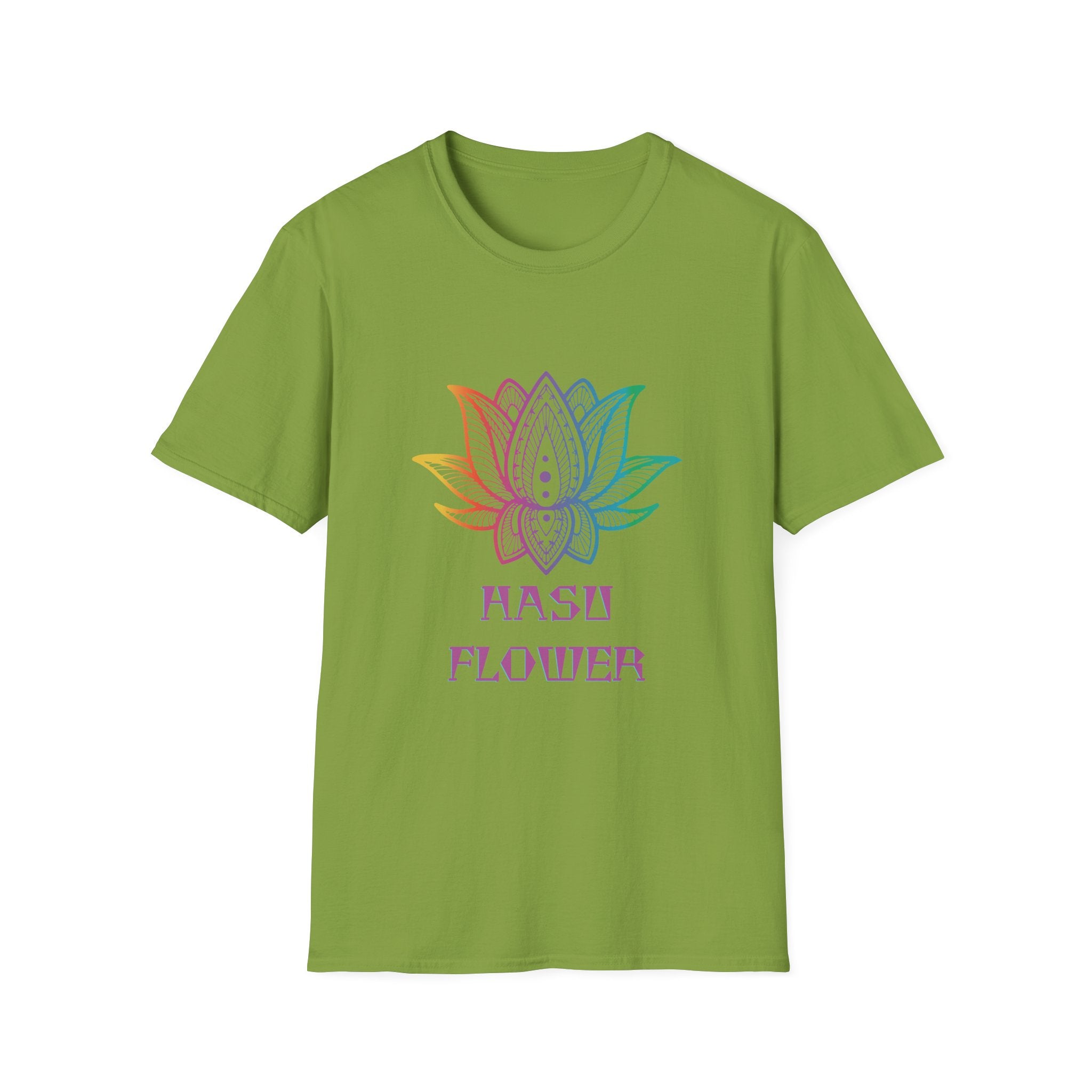 Hasu Japanese Art Shirt Unisex Softstyle Lotus Flower T-shirt Japan Flower Gift