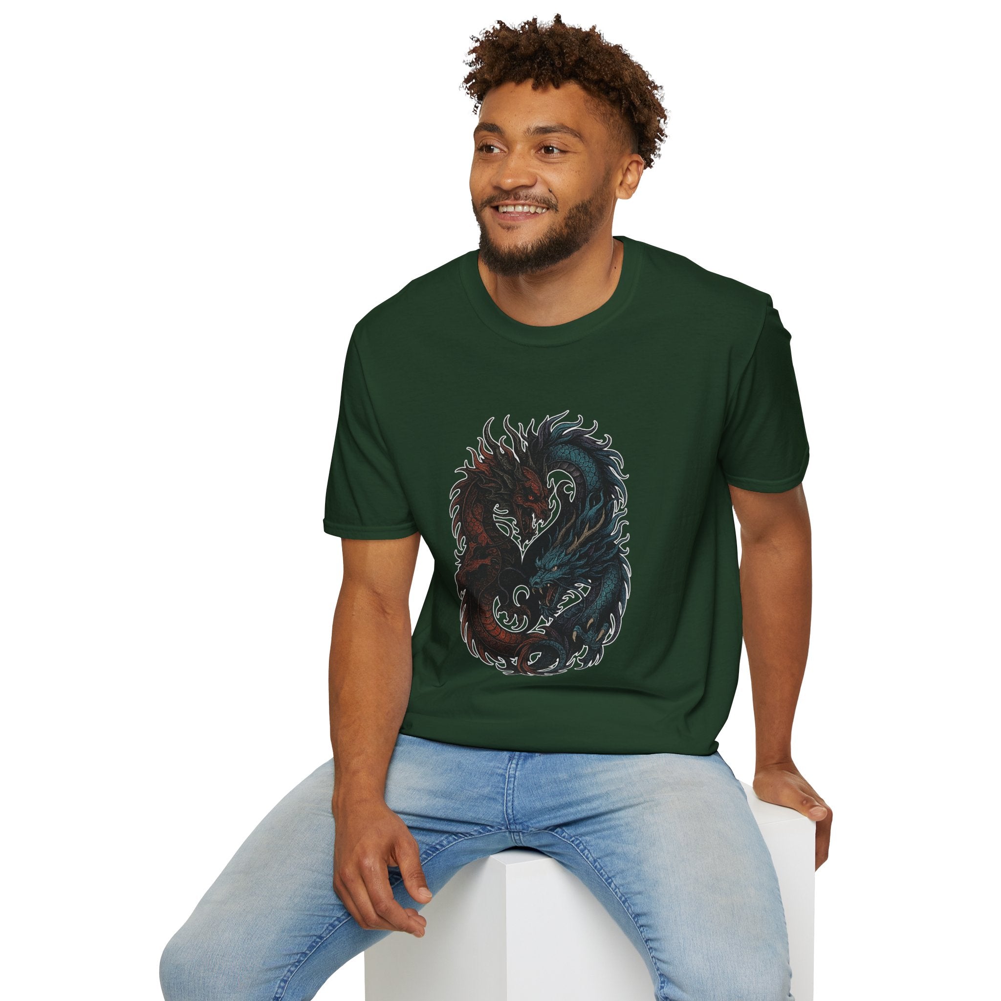 Dragon T-shirt Men Women Graphic Tee Clothing Apparel Chinese Dagon Symbol Gift