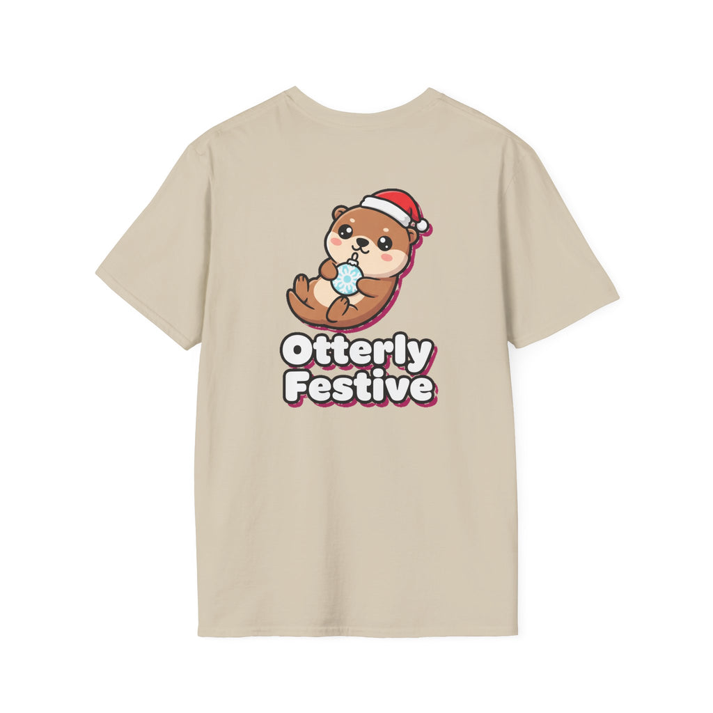 Cute Christmas Shirt Otterly Festive Funny Animal Unisex Softstyle Tee Christmas Gift