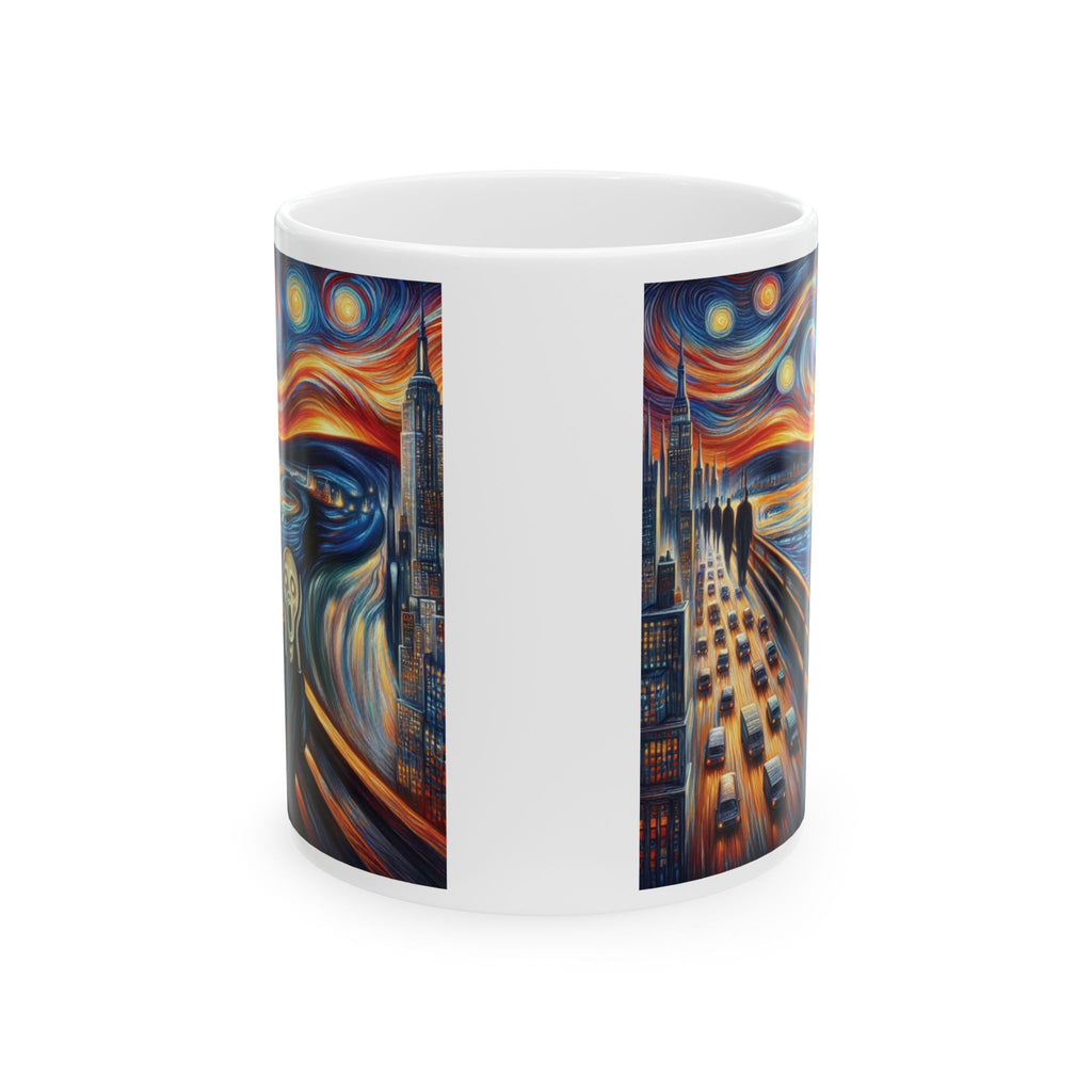 Funny Edvard Munch The Scream in New York Mug Tea Coffee Cup Unique Gift USA New