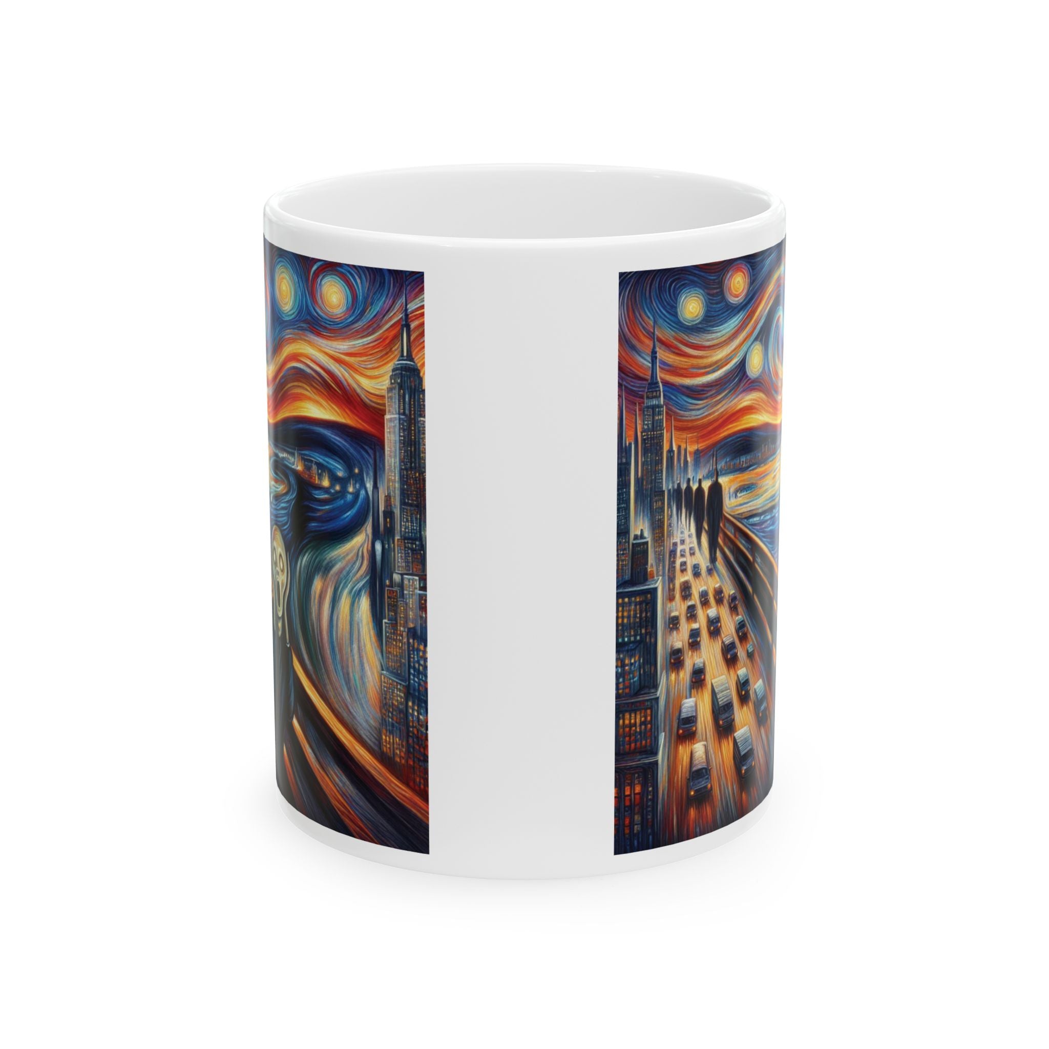 Funny Edvard Munch The Scream in New York Mug Tea Coffee Cup Unique Gift USA New