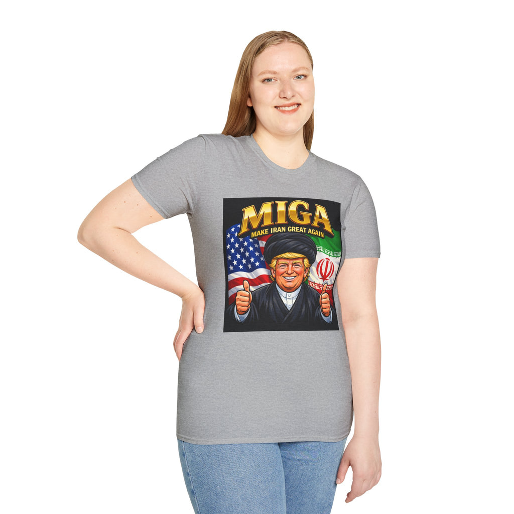 Funny Trump Iranian Flag Shirt Make Iran Great Again MIGA Softstyle T-Shirt Best